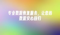 专业数据恢复服务，让您的数据安心回归