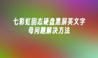 七彩虹固态硬盘黑屏英文字母问题解决方法