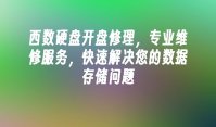 西数硬盘开盘修理，专业维修服务，快速解决您的数据存储问题