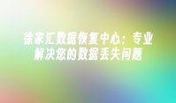徐家汇数据恢复中心：专业解决您的数据丢失问题