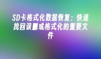 SD卡格式化数据恢复：快速找回误删或格式化的重要文件