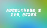 西部数据公司恢复数据，重启业务，迎接新挑战