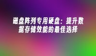 磁盘阵列专用硬盘：提升数据存储效能的最佳选择