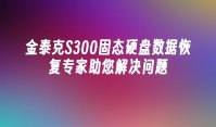 金泰克S300固态硬盘数据恢复专家助您解决问题