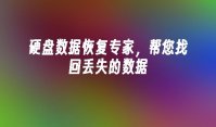 硬盘数据恢复专家，帮您找回丢失的数据