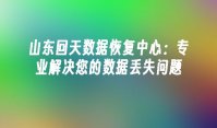 山东回天数据恢复中心：专业解决您的数据丢失问题