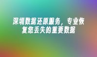 深圳数据还原服务，专业恢复您丢失的重要数据
