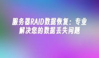 服务器RAID数据恢复：专业解决您的数据丢失问题