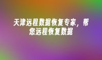 天津远程数据恢复专家，帮您远程恢复数据