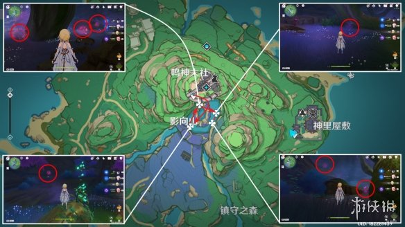 《原神》绯樱绣球分布图 3.8绯樱绣球收集路线