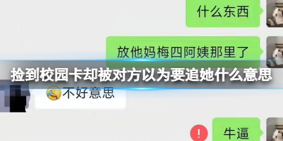 捡到校园卡却被对方以为要追她 捡到校园卡却被对方以为要追她事件聊天记录