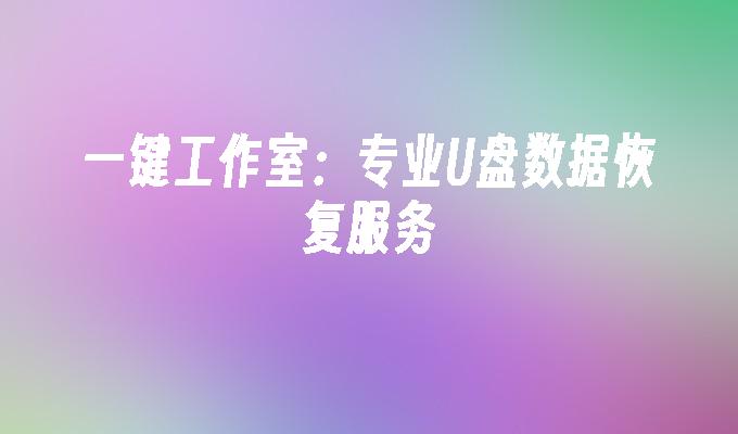 一键工作室：专业U盘数据恢复服务