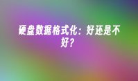 硬盘数据格式化：好还是不好？