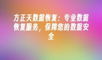 方正天数据恢复：专业数据恢复服务，保障您的数据安全
