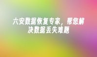 六安数据恢复专家，帮您解决数据丢失难题