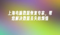 上海电脑数据恢复专家，帮您解决数据丢失的烦恼