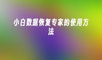 小白数据恢复专家的使用方法