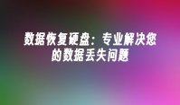 数据恢复硬盘：专业解决您的数据丢失问题