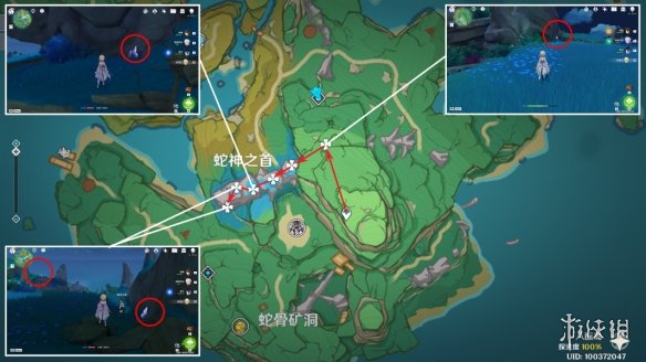 《原神》晶化骨髓分布图 3.8晶化骨髓收集路线