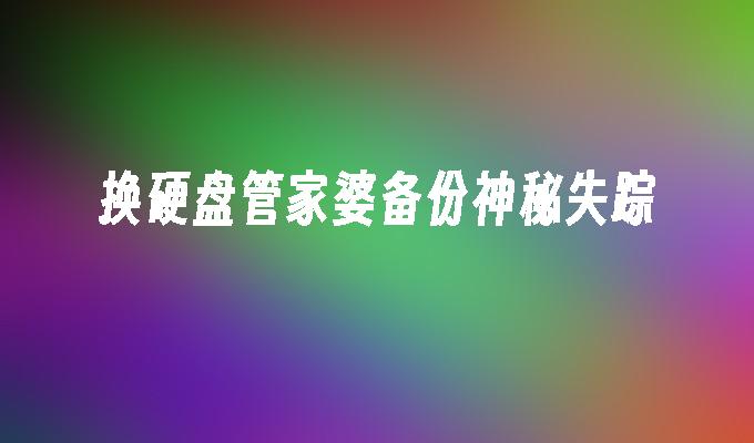 换硬盘管家婆备份神秘失踪