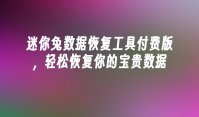 迷你兔数据恢复工具付费版，轻松恢复你的宝贵数据