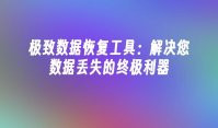 极致数据恢复工具：解决您数据丢失的终极利器