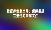 数据库恢复文件：保障数据完整性的关键文件
