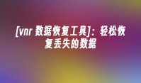 [vnr 数据恢复工具]：轻松恢复丢失的数据