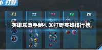 《英雄联盟手游》4.3C打野英雄排行榜 T0实用打野推荐