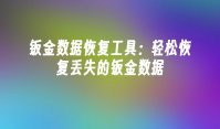 钣金数据恢复工具：轻松恢复丢失的钣金数据