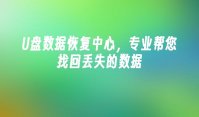 U盘数据恢复中心，专业帮您找回丢失的数据