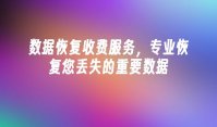数据恢复收费服务，专业恢复您丢失的重要数据