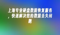 上海专业硬盘数据恢复服务，快速解决您的数据丢失问题