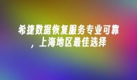 希捷数据恢复服务专业可靠，上海地区最佳选择