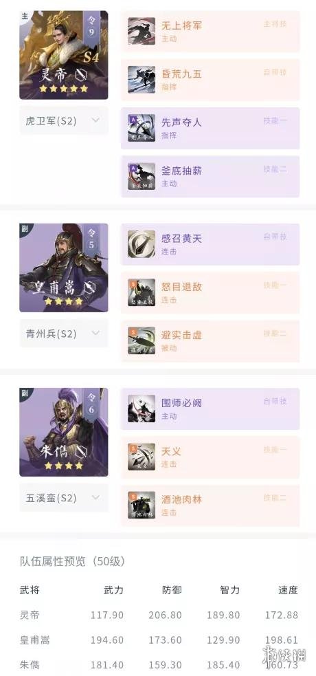 《鸿图之下》S4最强阵容 S4赛季武将搭配阵容一览