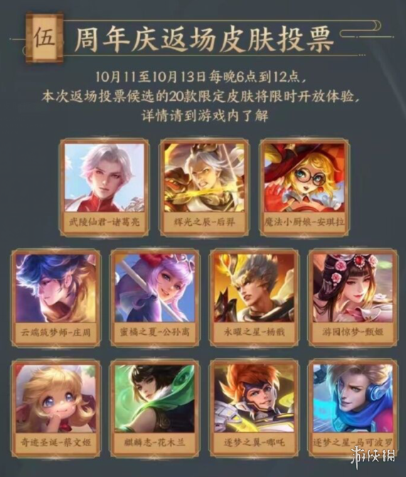 《王者荣耀》2019返场皮肤有什么 2019返场皮肤汇总