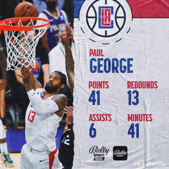 2021NBA季后赛西决G5快船客胜太阳 乔将军上40+扳回一城