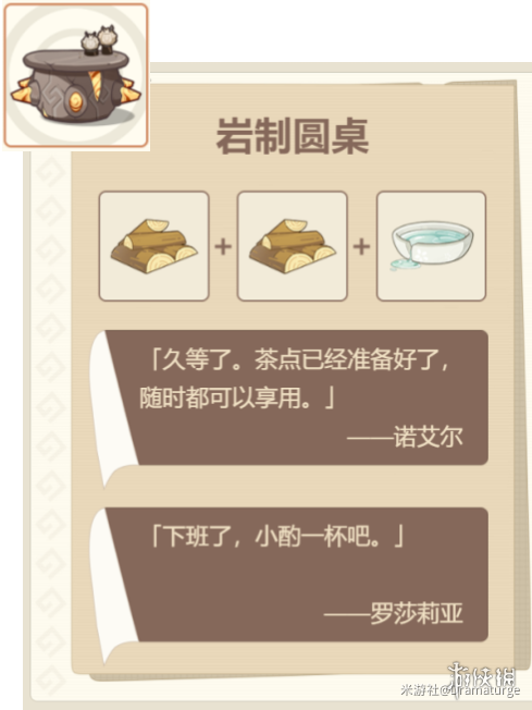 《原神手游》丘丘梦工坊家具合成清单一览 丘丘梦工坊家具合成配方介绍
