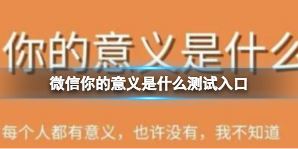 微信你的意义是什么测试入口