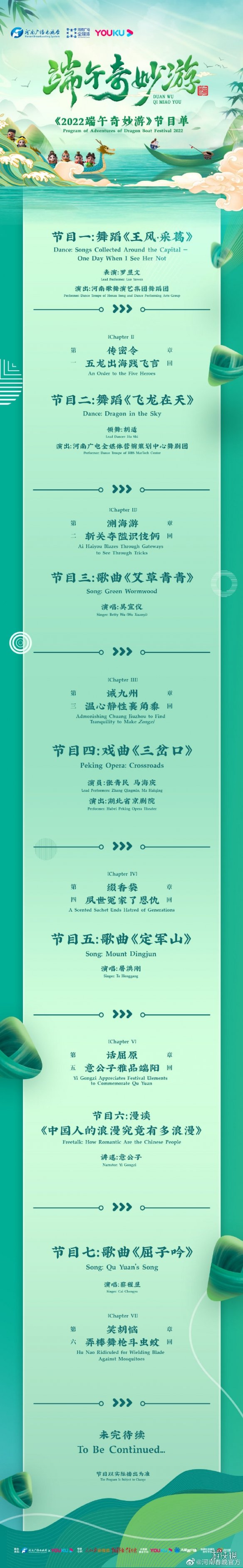 2022河南端午节目单 2022端午奇妙游节目单官宣