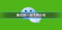 微信拍一拍怎么关闭 拍一拍关闭介绍