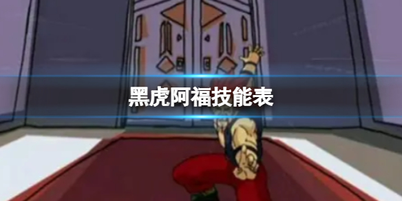黑虎阿福技能表 黑虎阿福技能作用