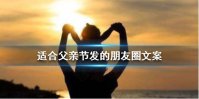 适合父亲节发的朋友圈文案 父亲节文案朋友圈感激句子