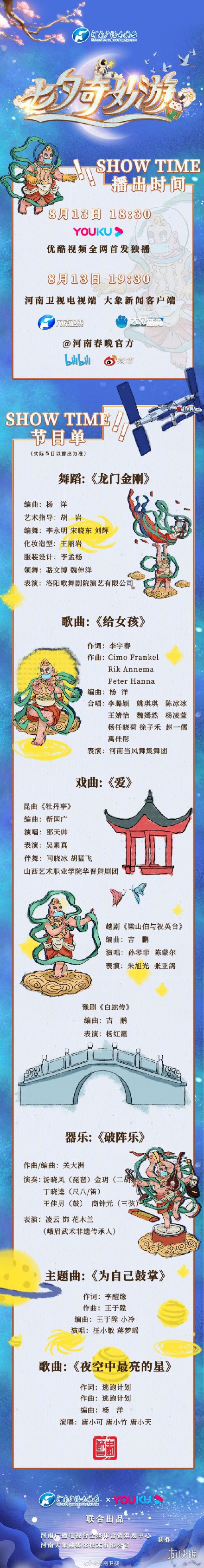 河南七夕晚会节目单一览 河南七夕晚会奇妙游有什么节目