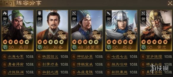 《三国志战棋版》蜀国阵容推荐 S1赛季蜀国最强阵容