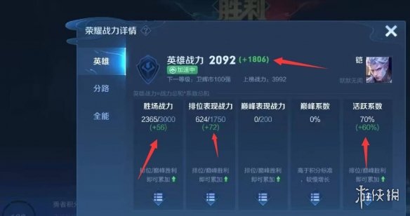 王者荣耀每局战力怎么看