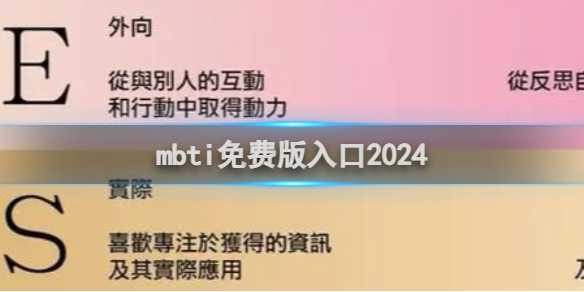 mbti免费版入口2024