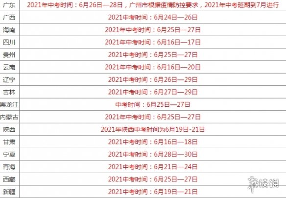 中考2021年考试时间汇总 中考2021年各省份什么时候考试